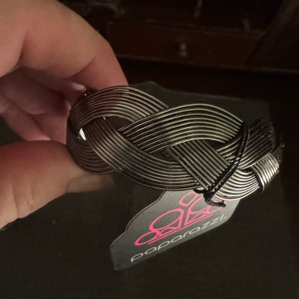 Paparazzi Silver Braided Hairband